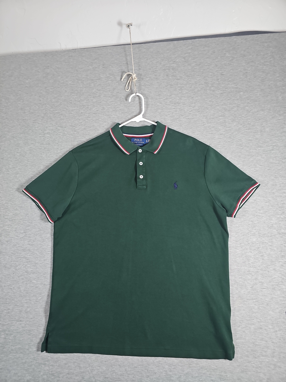 Polo by Ralph Lauren Forest Green Short-Sleeve Polo with Trim